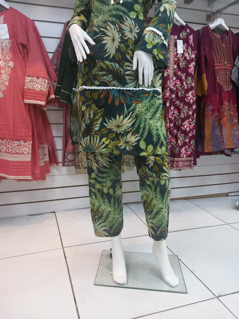 Winter Green 2PC Shalwar Kameez Dress SS3426