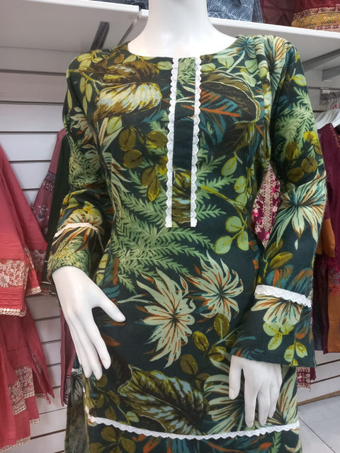 Winter Green 2PC Shalwar Kameez Dress SS3426