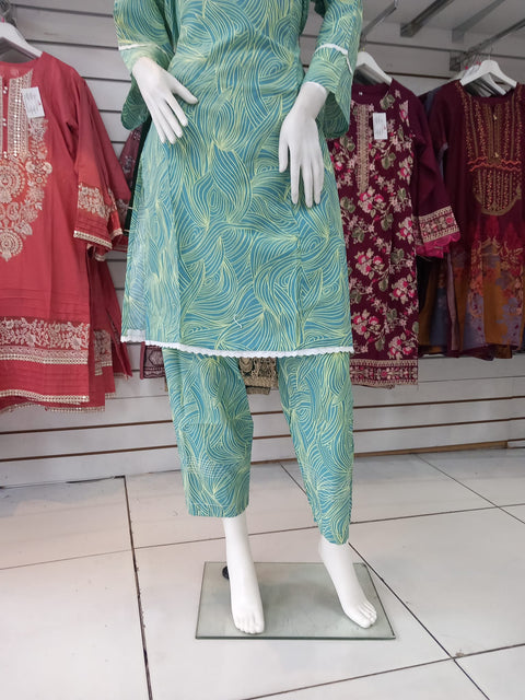 Winter Green 2PC Shalwar Kameez Dress SS3437