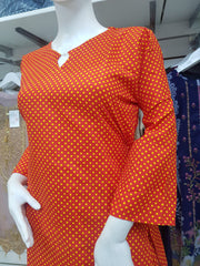 Khaddar Orange 2PC Shalwar Kameez Dress SS3468