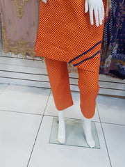 Khaddar Orange 2PC Shalwar Kameez Dress SS3469