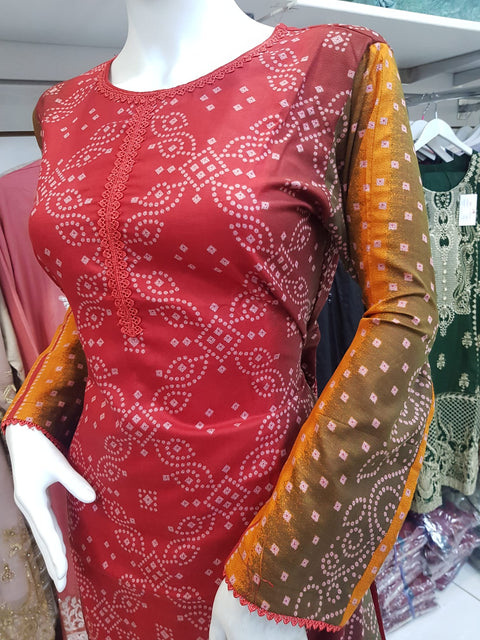 Dhanak Red 2PC Shalwar Kameez Dress SS3509