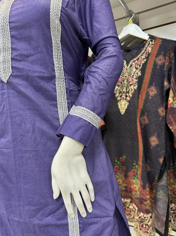 Dhanak purple 2PC Shalwar Kameez Dress SS3552