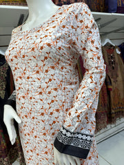 Lawn Cream 2PC Shalwar Kameez Dress SS3558