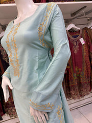 Dhanak Blue 2PC Shalwar Kameez Dress SS3554