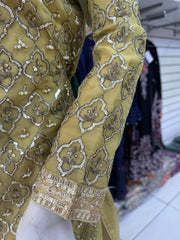 Eid Gold Premium Organza 3PC Shalwar Kameez Ready to wear SS3580