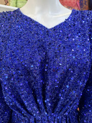 Royal Blue Bling Kaftan Dress Ready to wear SS3588