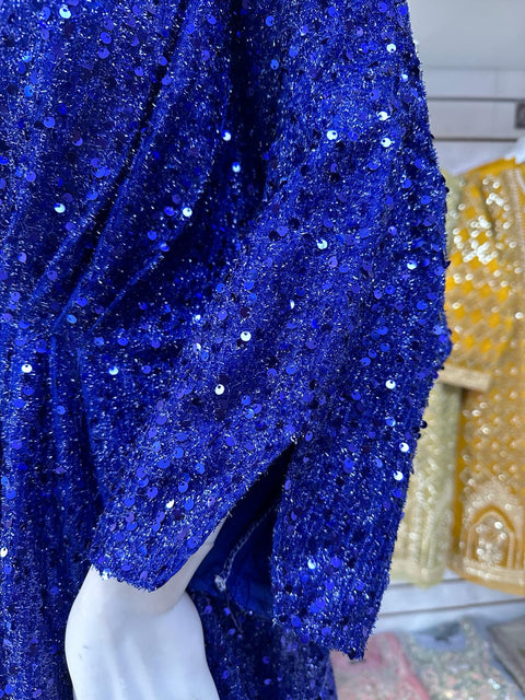 Royal Blue Bling Kaftan Dress Ready to wear SS3588