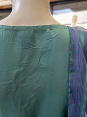 Blue Premium Cambric Silk 3PC Shalwar Kameez Ready to wear SS3583