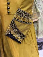 Gold Kids Cambric Anarkali Dress Ready to wear SS3594