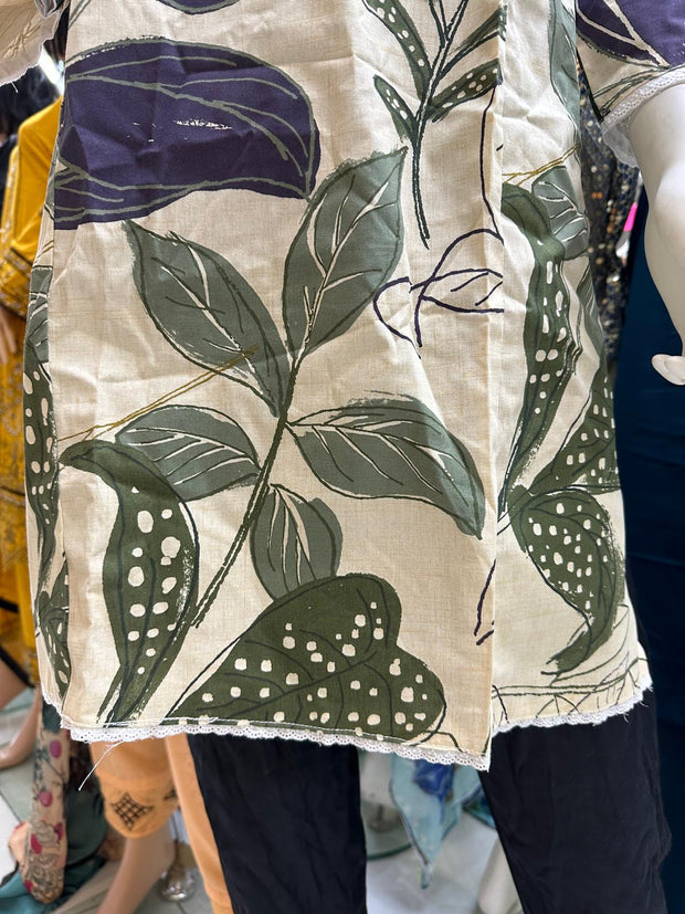 Pure Cotton Branded Kurti Shirt SS3715