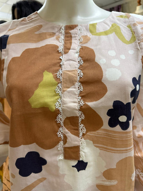 Pure Cotton Branded Kurti Shirt SS3719