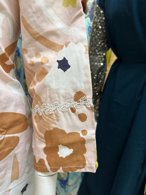 Pure Cotton Branded Kurti Shirt SS3719