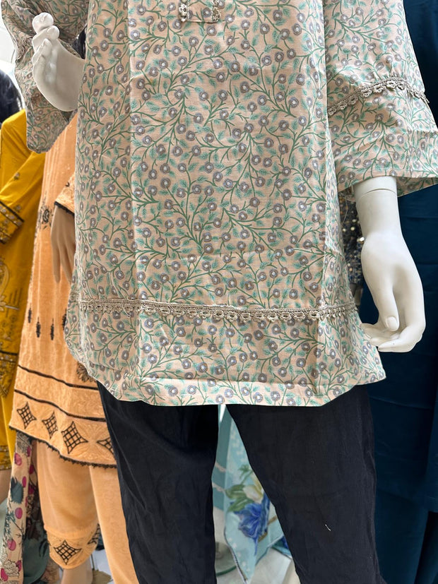 Pure Cotton Branded Kurti Shirt SS3724