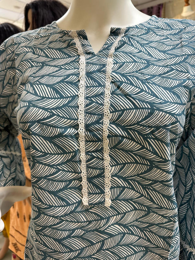 Pure Cotton Branded Kurti Shirt SS3710