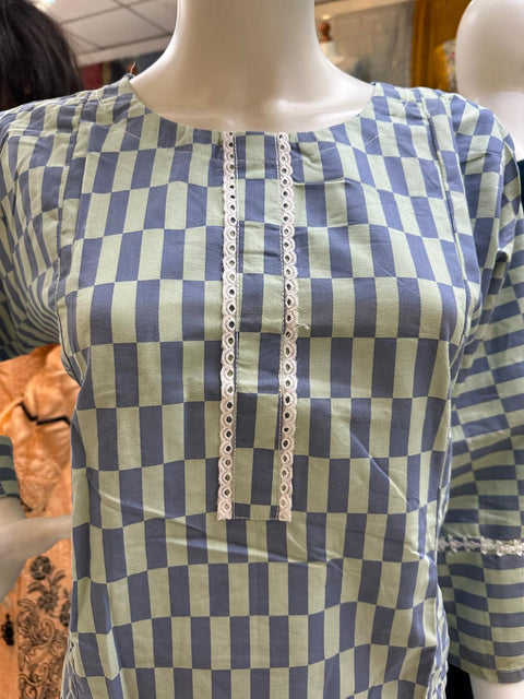 Pure Cotton Branded Kurti Shirt SS3734