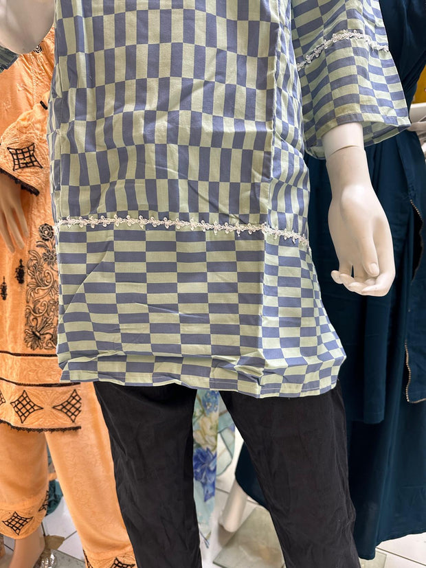Pure Cotton Branded Kurti Shirt SS3734