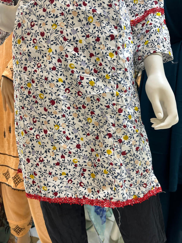 Pure Cotton Branded Kurti Shirt SS3736