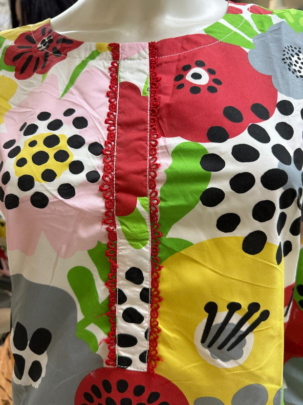 Pure Cotton Branded Kurti Shirt SS3709