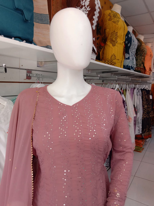 SS3915- Chiffon Embroidery - Readymade - Shalwar Kameez 3PC