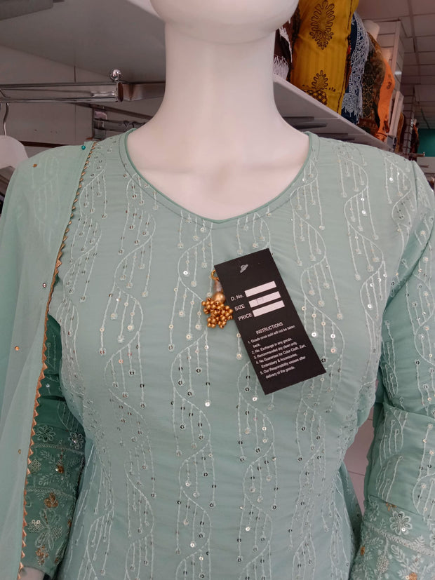 SS3917- Chiffon Embroidery - Readymade - Shalwar Kameez 3PC