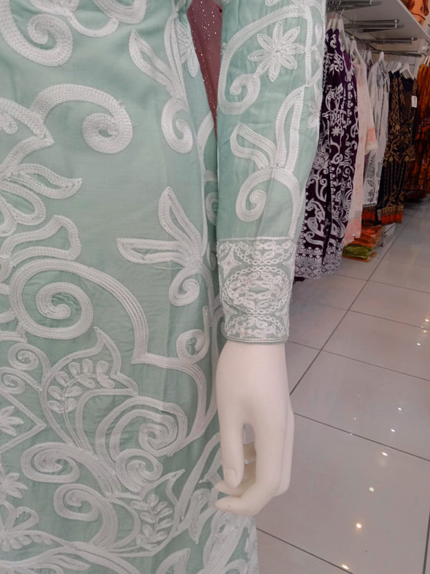 SS3919- Linen Embroidery - Readymade - Shalwar Kameez 3PC