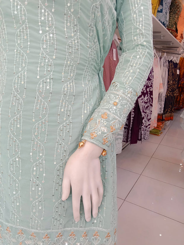 SS3917- Chiffon Embroidery - Readymade - Shalwar Kameez 3PC