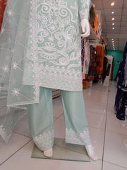SS3919- Linen Embroidery - Readymade - Shalwar Kameez 3PC