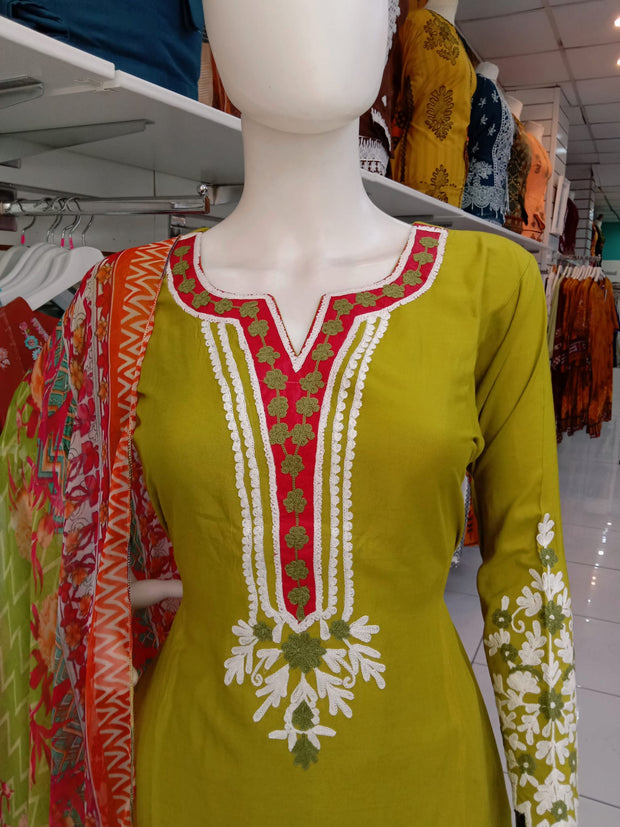 Lime Linen 3PC Shalwar Kameez Dress SS3927