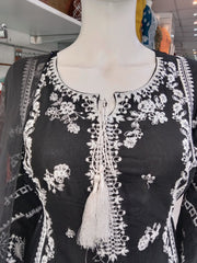 Black Bamber Cotton 3PC Shalwar Kameez Dress SS3935