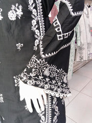 Black Bamber Cotton 3PC Shalwar Kameez Dress SS3935