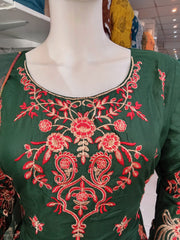Green Bamber Cotton 3PC Shalwar Kameez Dress SS3938