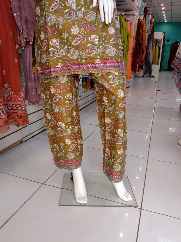 Embellished 2PC Soft Cotton Shalwar Kameez Dress SS3939