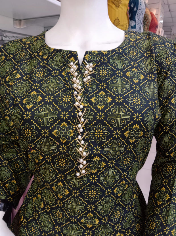 Embellished 2PC Soft Cotton Shalwar Kameez Dress SS3942