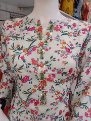 Embellished 2PC Soft Cotton Shalwar Kameez Dress SS3944