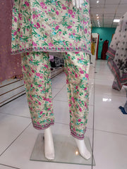 Embellished 2PC Soft Cotton Shalwar Kameez Dress SS3950