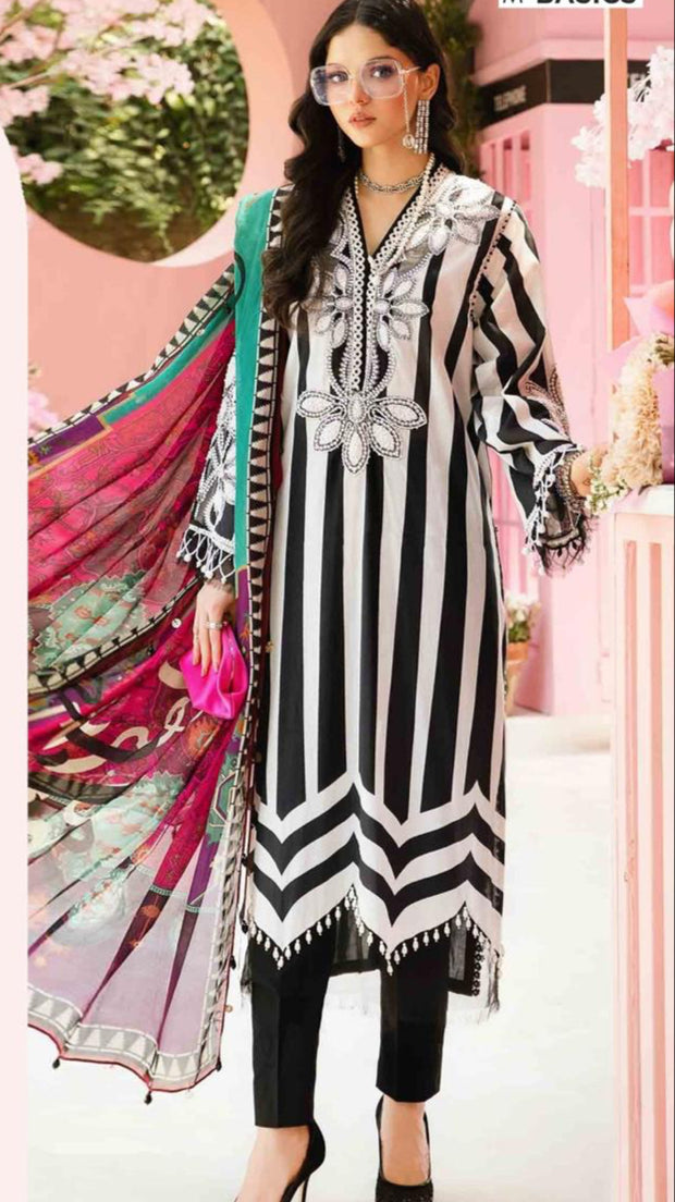 Maria B Inspired Black 3PC Shalwar Kameez Ready to wear SS4002
