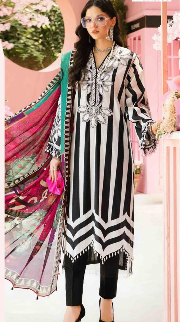 Maria B Inspired Red 3PC Shalwar Kameez Ready to wear SS4003
