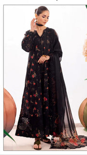 Iznik Inspired Black 3PC Shalwar Kameez Ready to wear SS4006