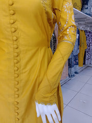 Mustard Cotton Cambric Readymade Shalwar Kameez 3PC SS3958
