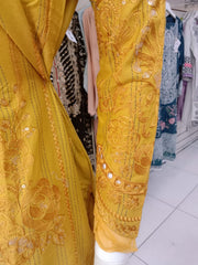 Mustard Cotton Cambric Readymade Shalwar Kameez 3PC SS3959