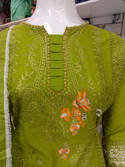 Green Cambric Readymade Shalwar Kameez 3PC SS3965