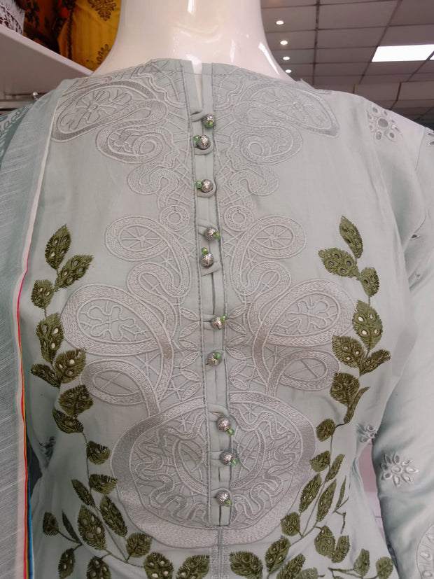 Blue Cambric Readymade Shalwar Kameez 3PC SS3968