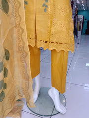 Mustard Cambric Readymade Shalwar Kameez 3PC SS3969