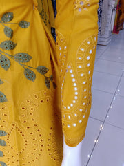 Mustard Cambric Readymade Shalwar Kameez 3PC SS3969