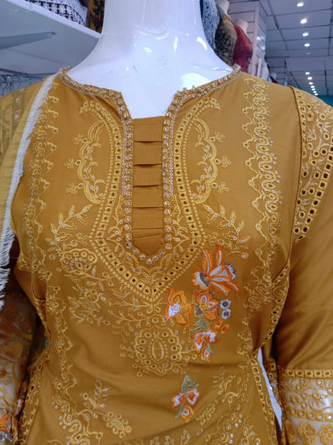 Gold Cambric Readymade Shalwar Kameez 3PC SS3964
