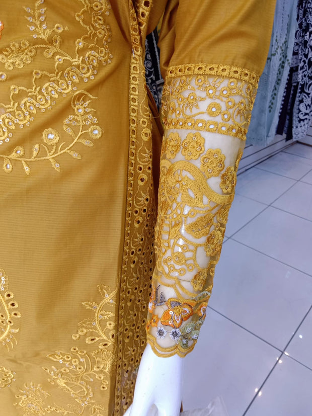 Gold Cambric Readymade Shalwar Kameez 3PC SS3964