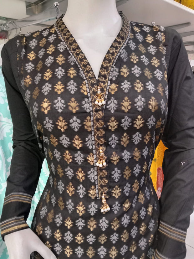 Khaadi 2pc Banarsi Cotton Shalwar Kameez Dress SS3975