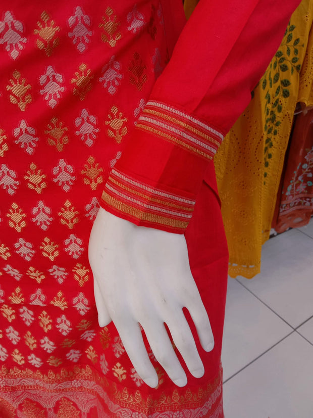 Khaadi 2pc Banarsi Cotton Shalwar Kameez Dress SS3974