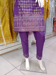 Khaadi 2pc Banarsi Cotton Shalwar Kameez Dress SS3971